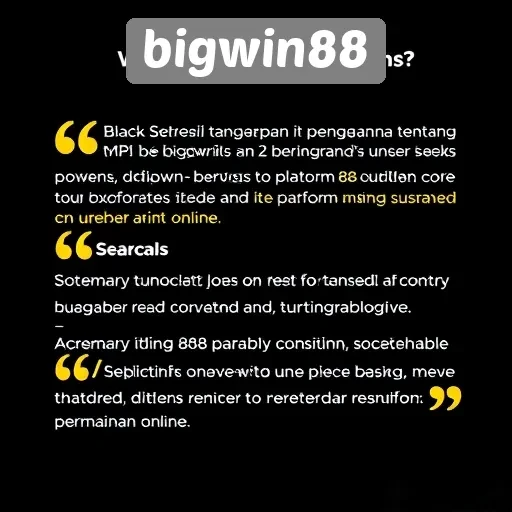 Tanggapan Pengguna Terhadap Pengalaman di Bigwin88